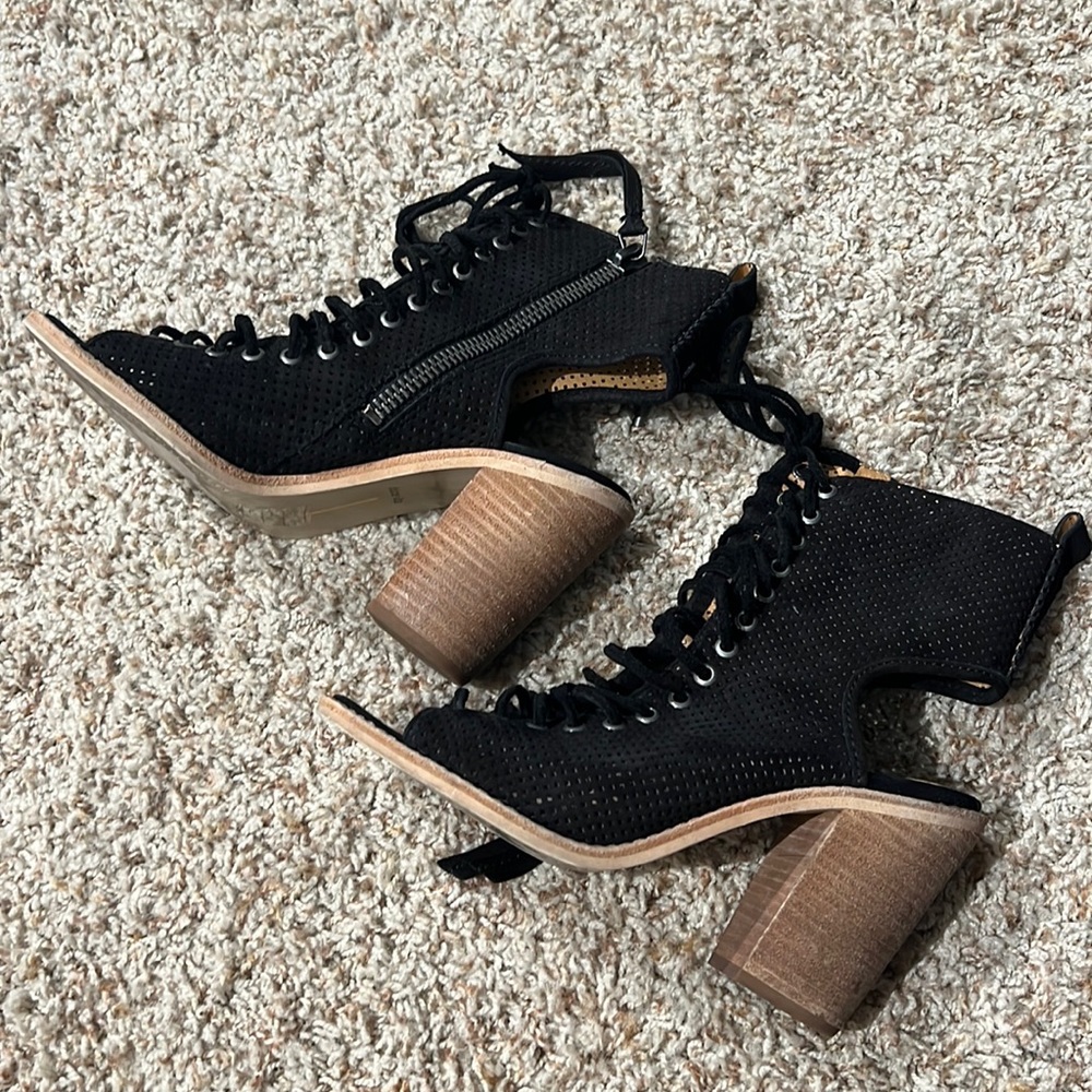 Dolce Vita black lace up booties